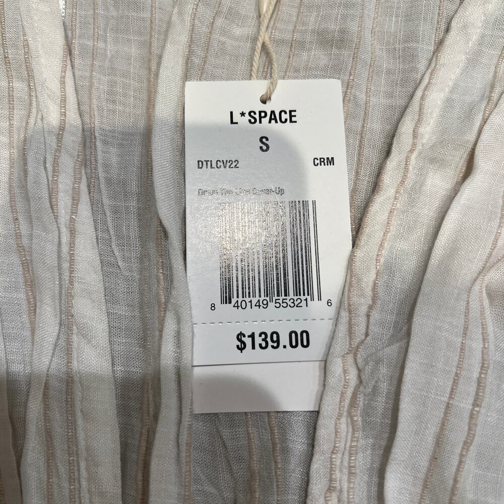 L*SPACE Women's Down The Line Cover-Up Size S In Cream - Picture 10 of 12